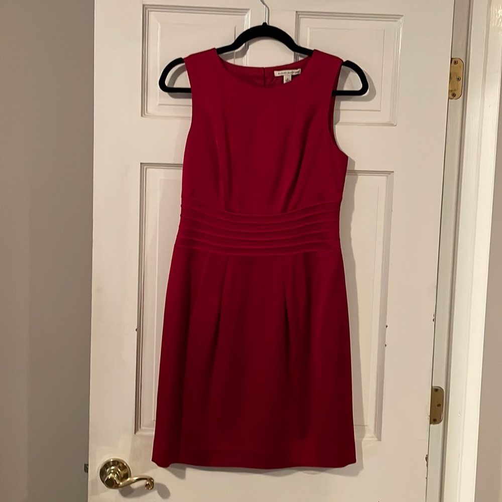 Beautiful red cocktail length dress.
